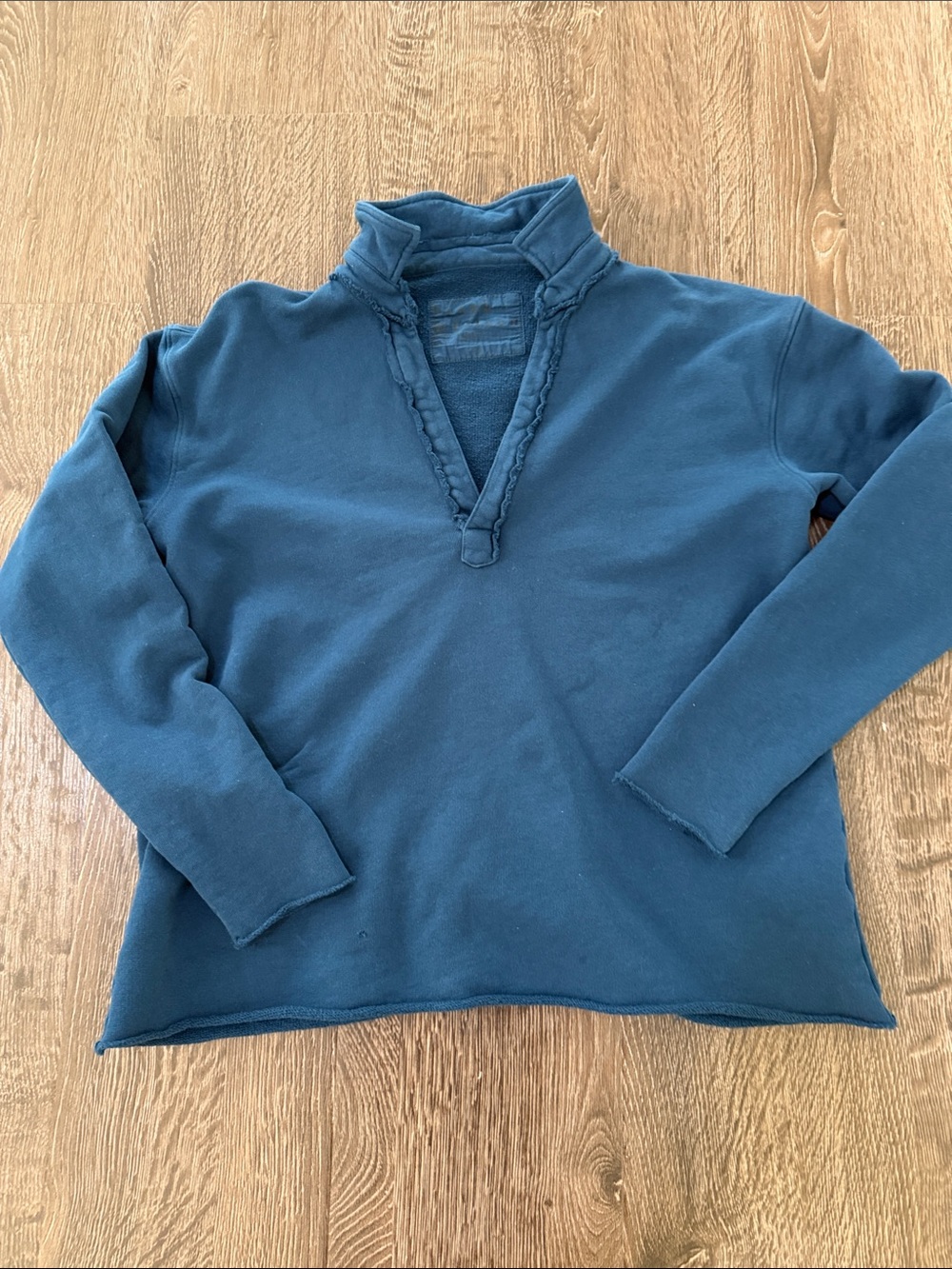 Frank & Eileen Popover Henley Navy Size Small